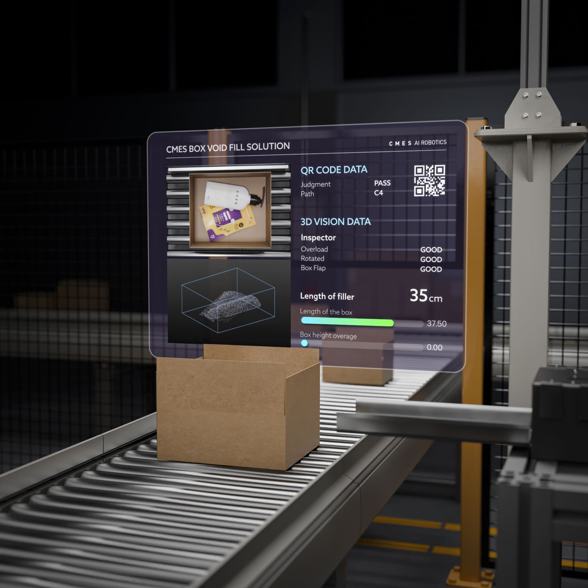 AI를 통한 완충재 투입량 분석​